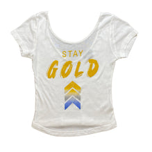 Load image into Gallery viewer, STAY GOLD Moco Rib Crop Top
