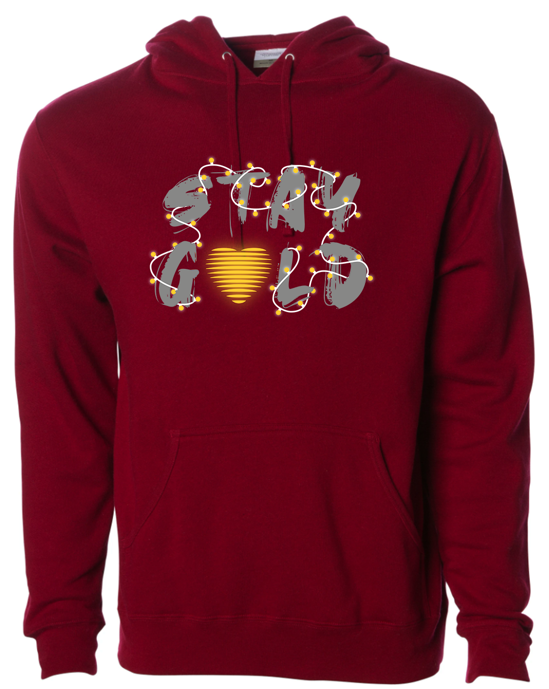 ZachV and Pat HOLIDAY STAY GOLD Hoodie Red